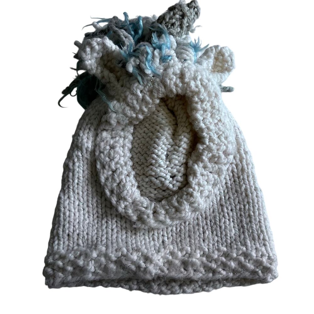 Unicorn Hat Scarf Crochet Knitted Woolen Caps Cute Earflap Hood Scarves …